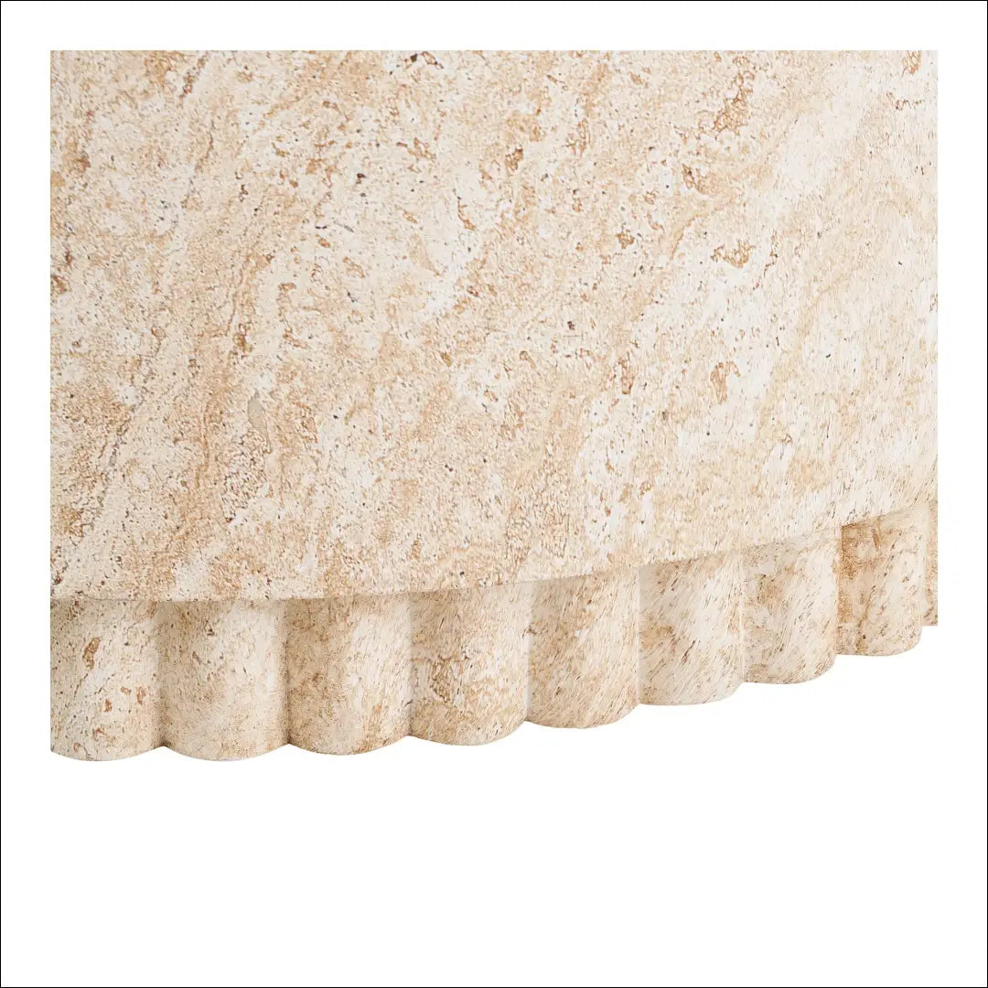 Kavos staliukas gofruotas pagrindas pluoštinis molis natūralus ø75x37 cm RD1110 - €242 Save 15% Coffee tables,