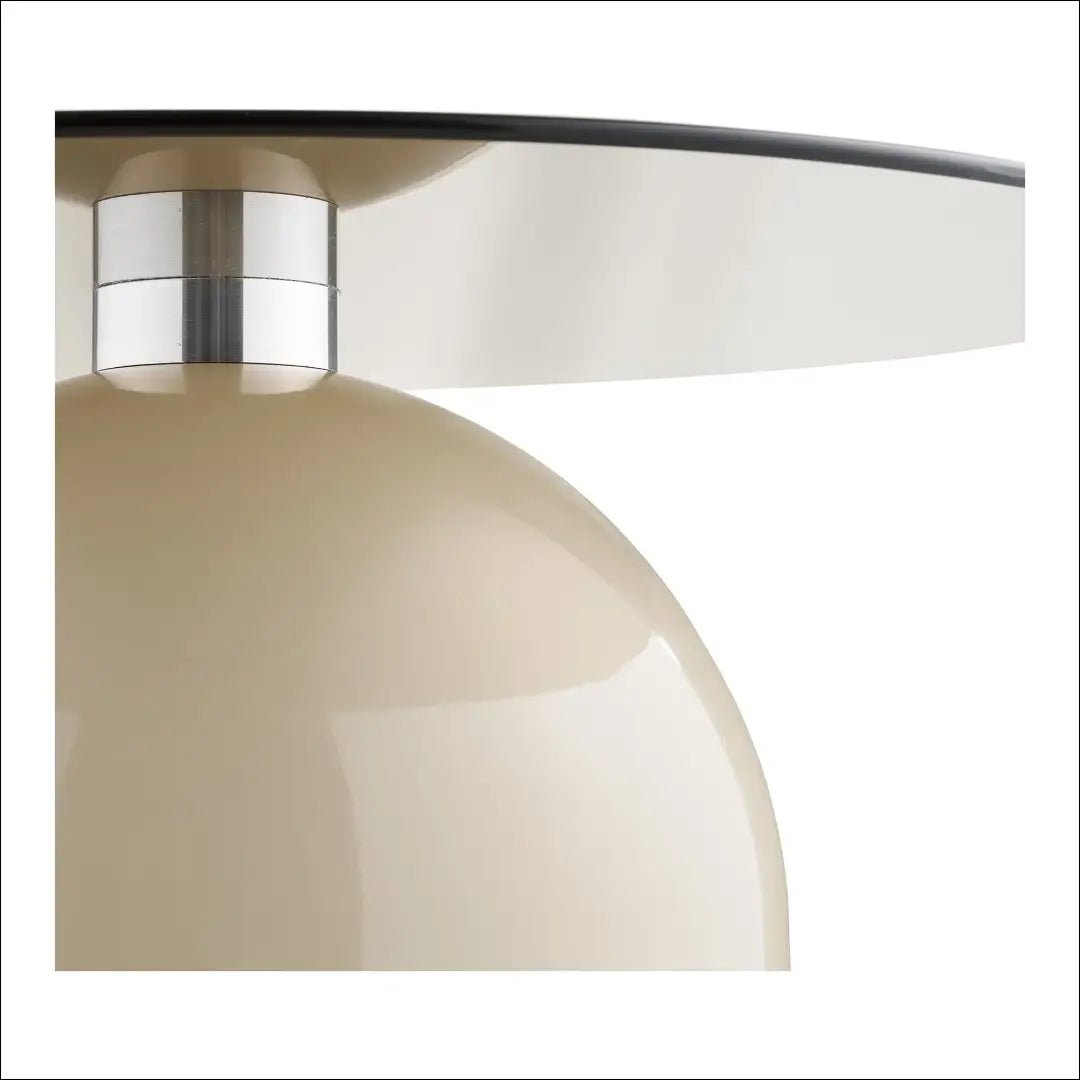 Kavos staliukas grūdintas stiklas/metalas pilkas/smėlinis ø70x33 cm RD320 - €211 Save 15% __label:Pristatymas 5-14