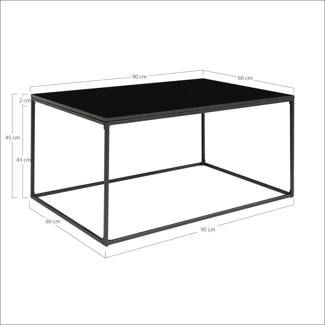 Kavos staliukas juodas rėmas 60x90x45 cm RD325 - €73 Save 15% 50-100, __label:Pristatymas 5-14 d.d., Coffee tables,