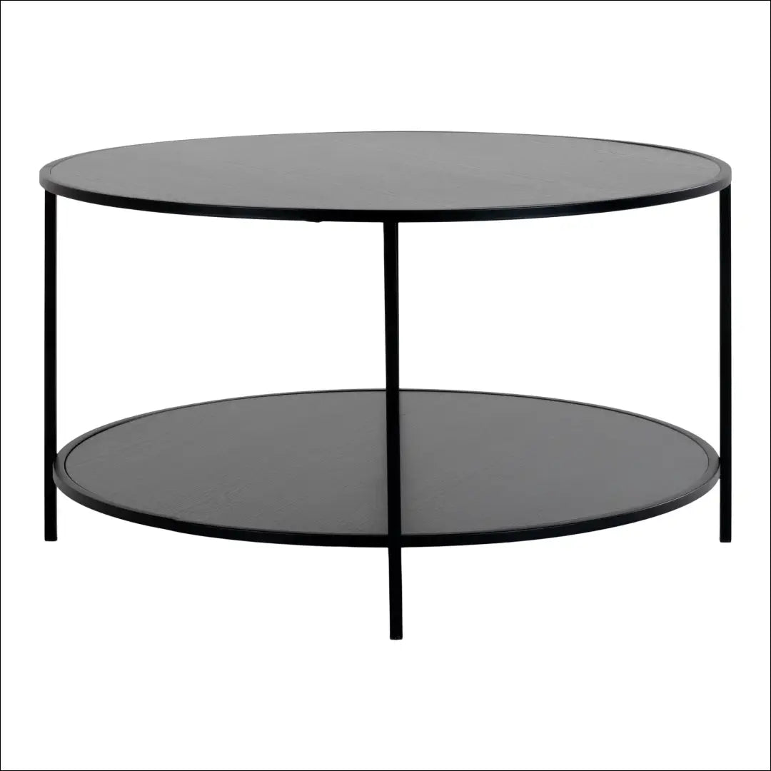 Kavos staliukas juodas rėmas ø80x45 cm RD328 - €119 Save 15% 100-200, __label:Pristatymas 5-14 d.d., Coffee tables,