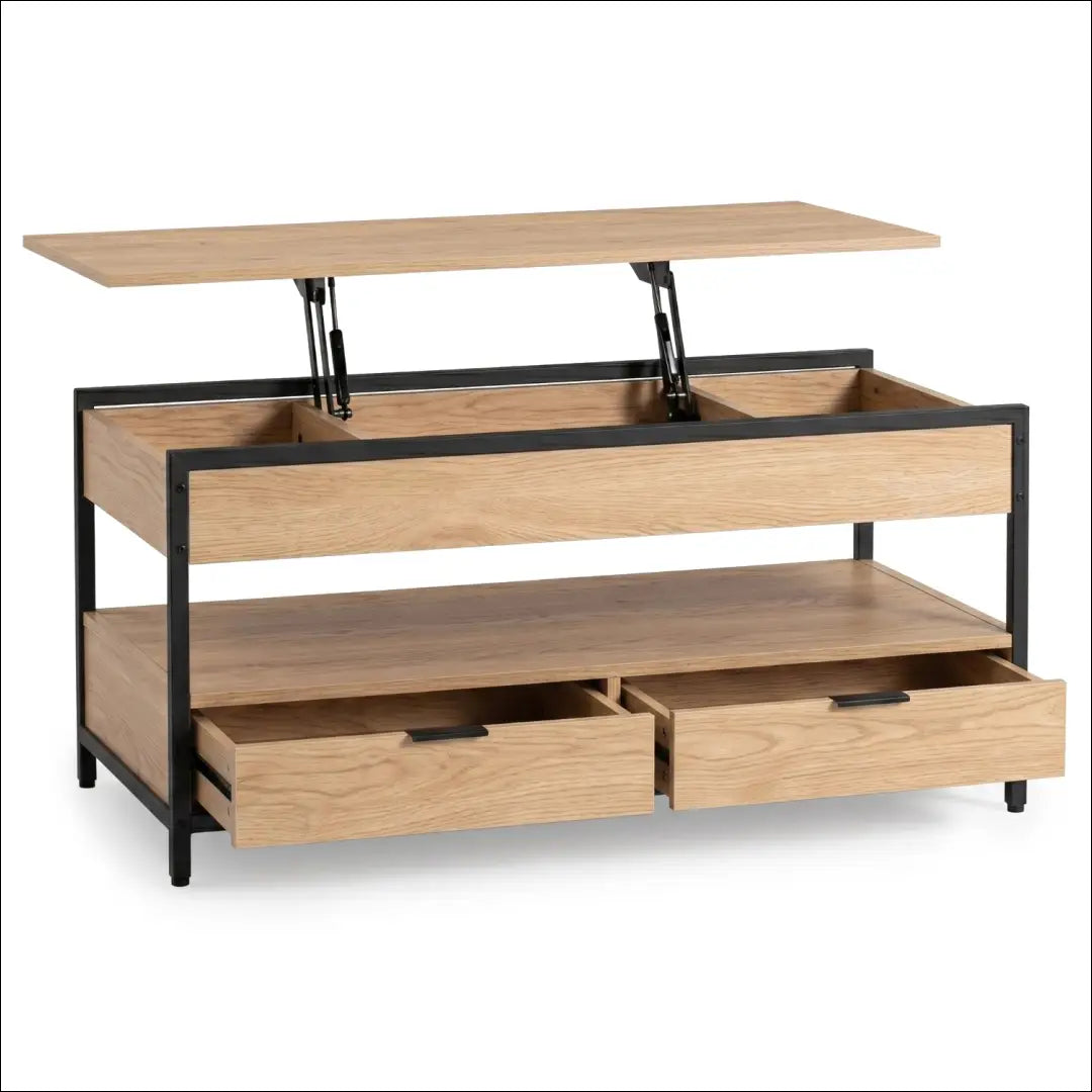 Kavos staliukas 100 cm ąžuolo spalvos/juodas TE2529 - €134 Save 15% __label:Pristatymas 5-14 d.d., Newelite Naujausi