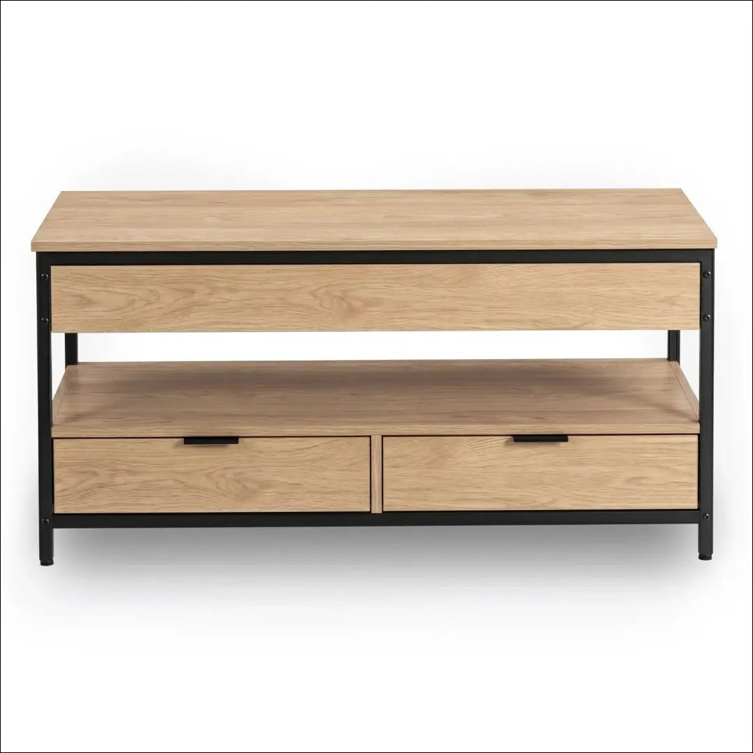 Kavos staliukas 100 cm ąžuolo spalvos/juodas TE2529 - €134 Save 15% __label:Pristatymas 5-14 d.d., Newelite Naujausi