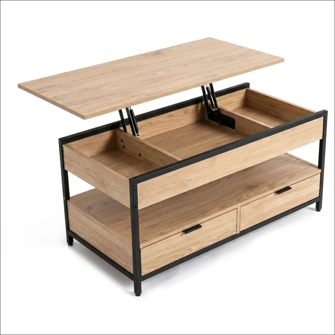 Kavos staliukas 100 cm ąžuolo spalvos/juodas TE2529 - €134 Save 15% __label:Pristatymas 5-14 d.d., Newelite Naujausi