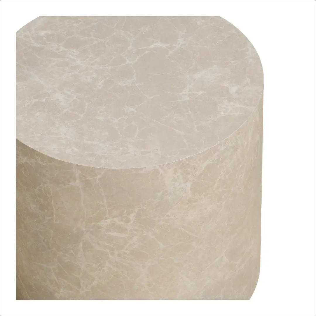 Kavos staliukas marmuro imitacijos apvalus smėlio spalvos 2 vnt. rinkinys RD343 - €203 Save 15% __label:Pristatymas