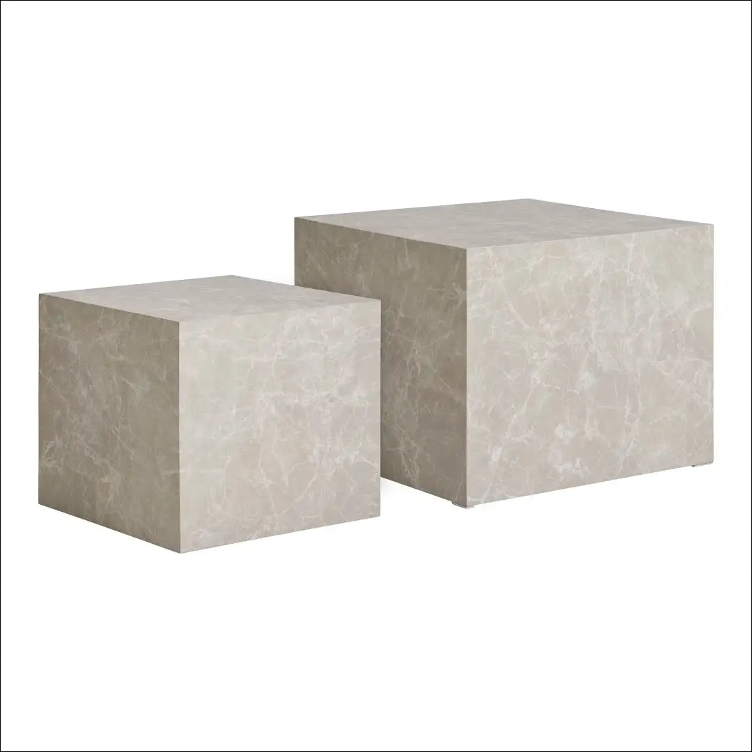 Kavos staliukas marmuro imitacijos smėlio spalvos 2 vnt. komplektas RD342 - €203 Save 15% Coffee tables, Marble,