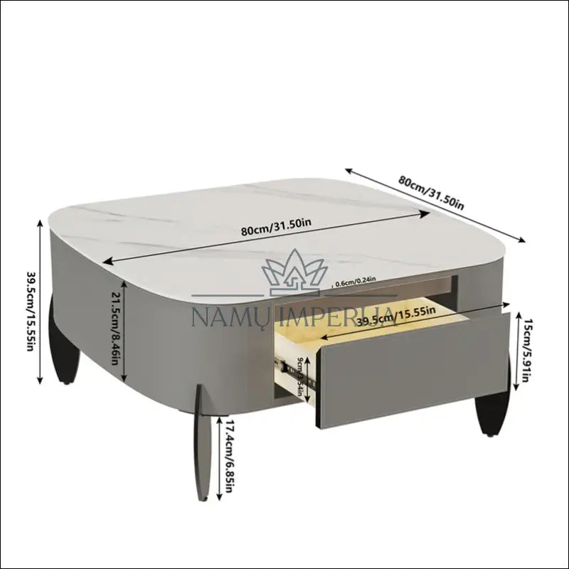 Kavos staliukas SI1622 - €290 Save 50% __label:Pristatymas 1-2 d.d., color-balta, color-pilka, color-ruda,