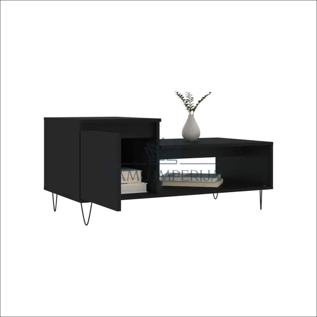 Kavos staliukas SI1668 - €24 Save 55% __label:Pristatymas 1-2 d.d., color-juoda, material-mediena, material-metalas,