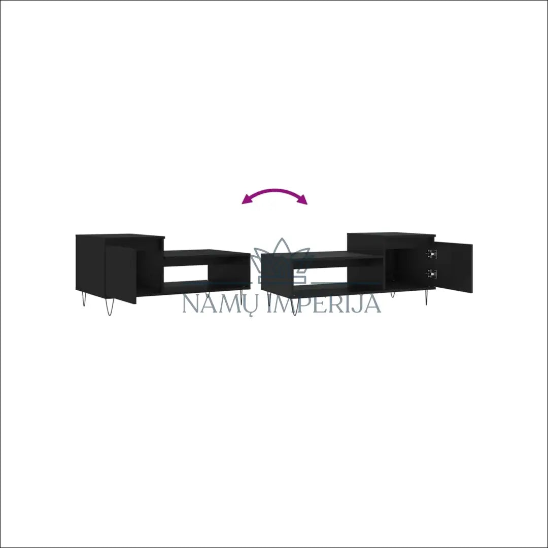 Kavos staliukas SI1668 - €24 Save 55% __label:Pristatymas 1-2 d.d., color-juoda, material-mediena, material-metalas,