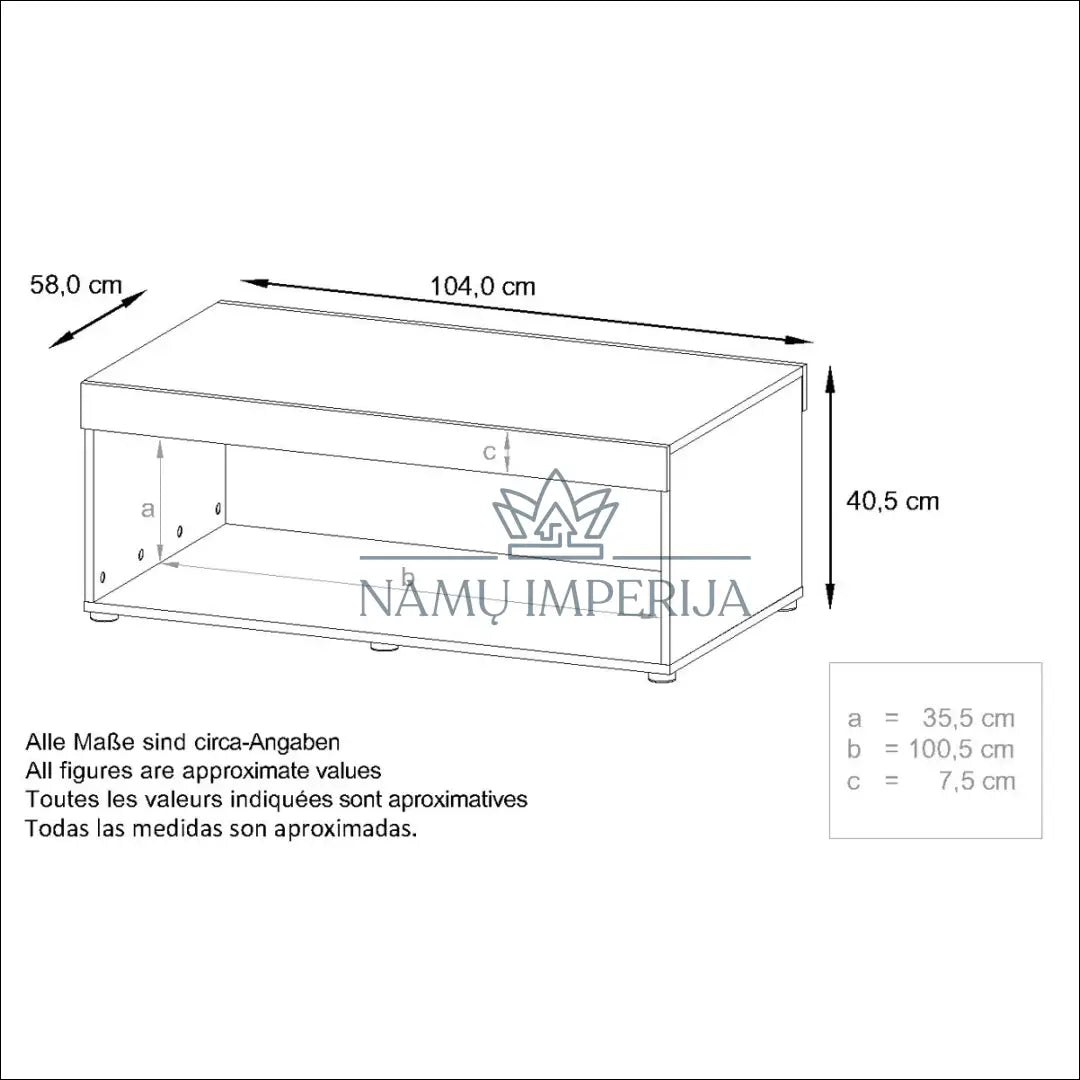 Kavos staliukas SI1749 - €84 Save 55% 50-100, __label:Pristatymas 1-2 d.d., color-balta, color-juoda, kavos-staliukai