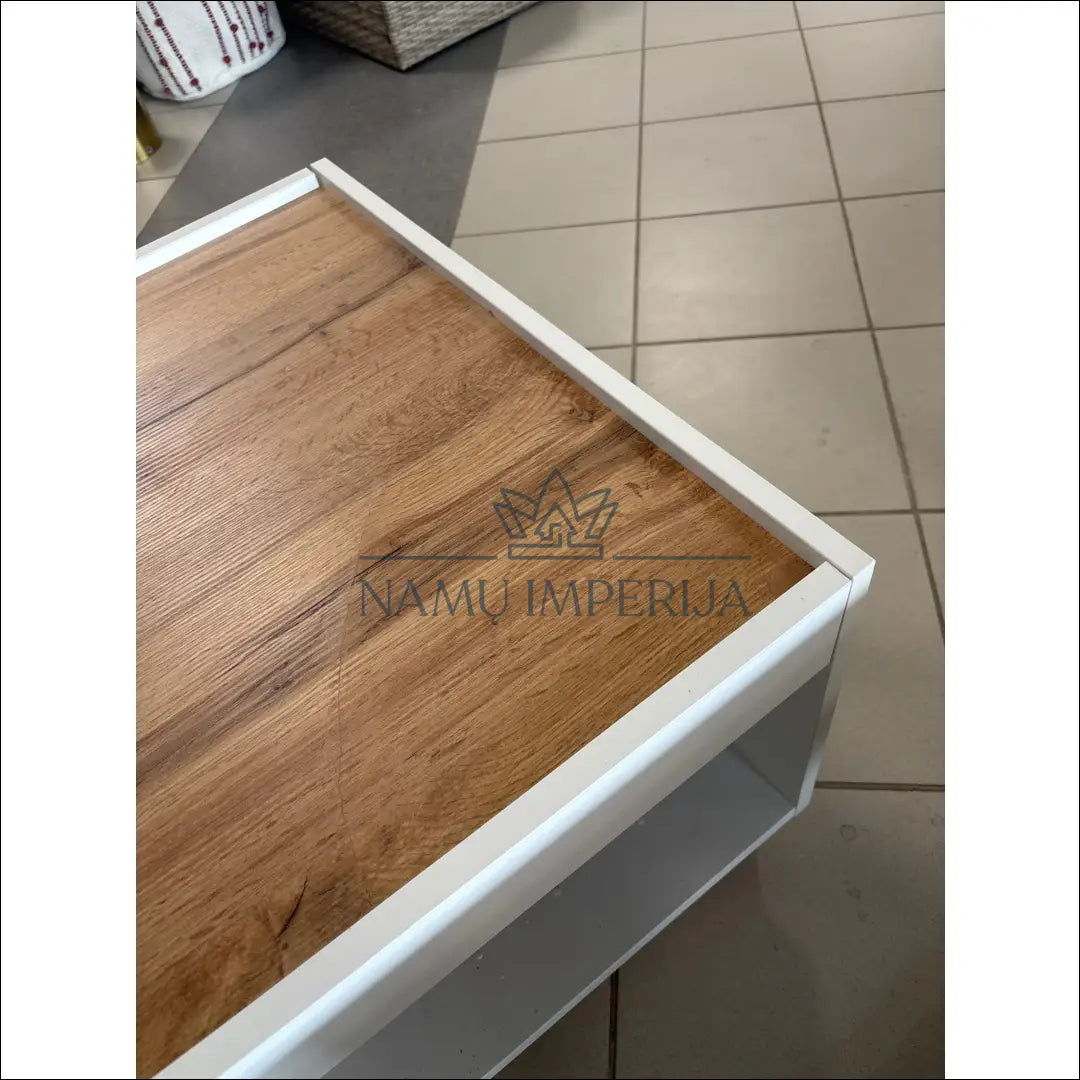 Kavos staliukas SI1754 - €45 Save 70% 25-50, __label:Pristatymas 1-2 d.d., color-balta, color-ruda, material-mediena
