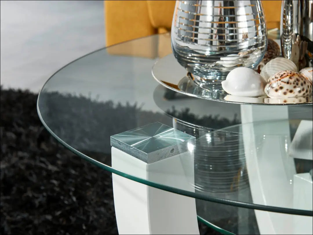 Kavos staliukas SI2020 - €66 Save 60% 50-100, __label:Pristatymas 1-2 d.d., color-balta, material-mdf, material-stiklas