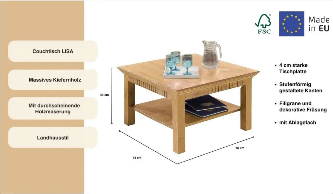 Kavos staliukas SI2074 - €99 Save 50% 50-100, __label:Pristatymas 1-2 d.d., color-ruda, kavos-staliukai,