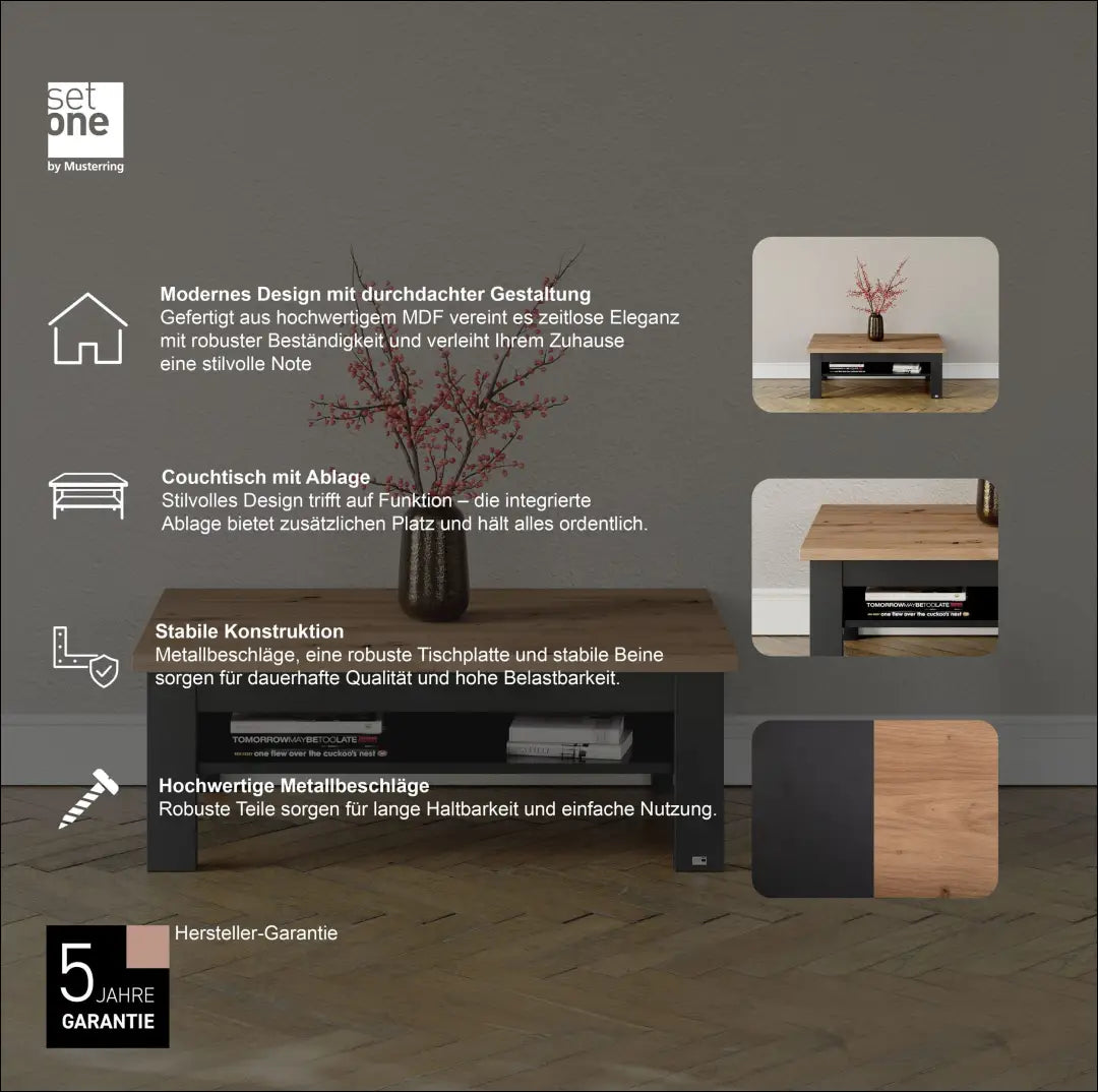 Kavos staliukas SI2102 - €95 Save 60% 50-100, __label:Pristatymas 1-2 d.d., color-pilka, color-ruda, material-mdf €50