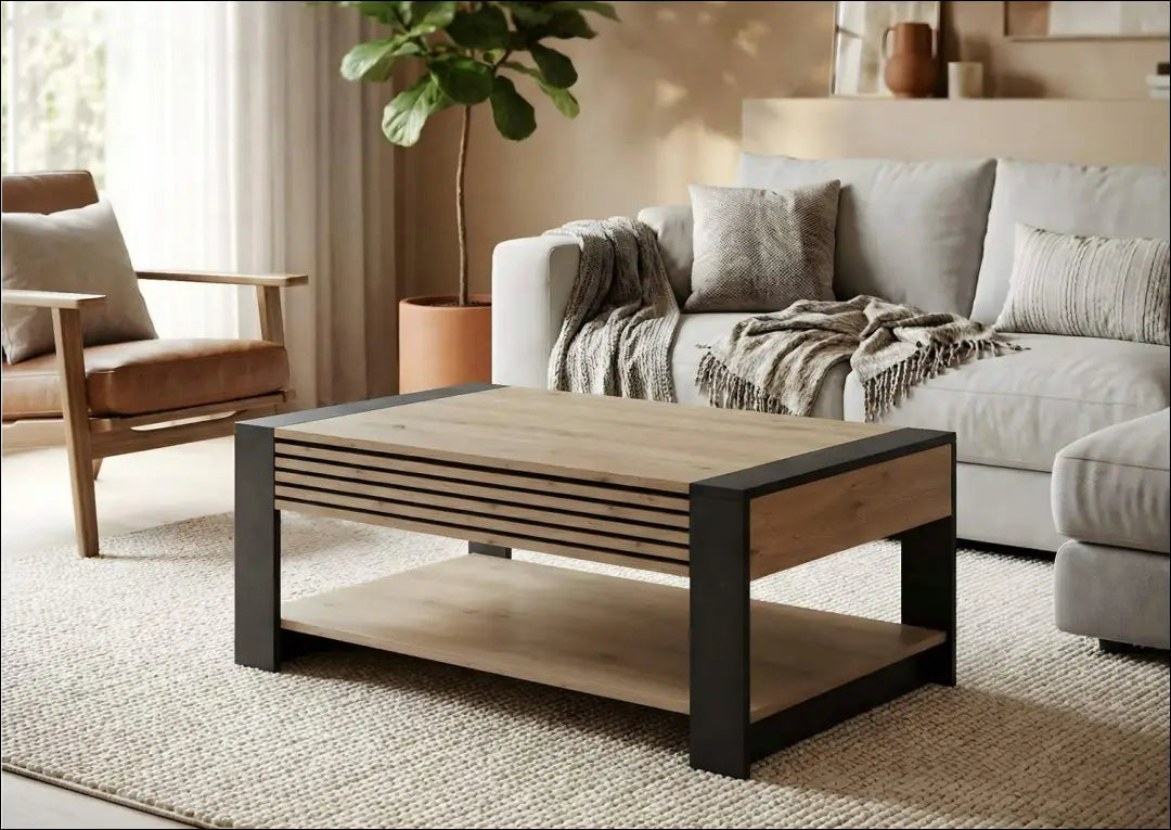 Kavos staliukas SI2368 - €99 Save 65% 50-100, __label:Pristatymas 1-2 d.d., color-juoda, color-ruda, material-mdf
