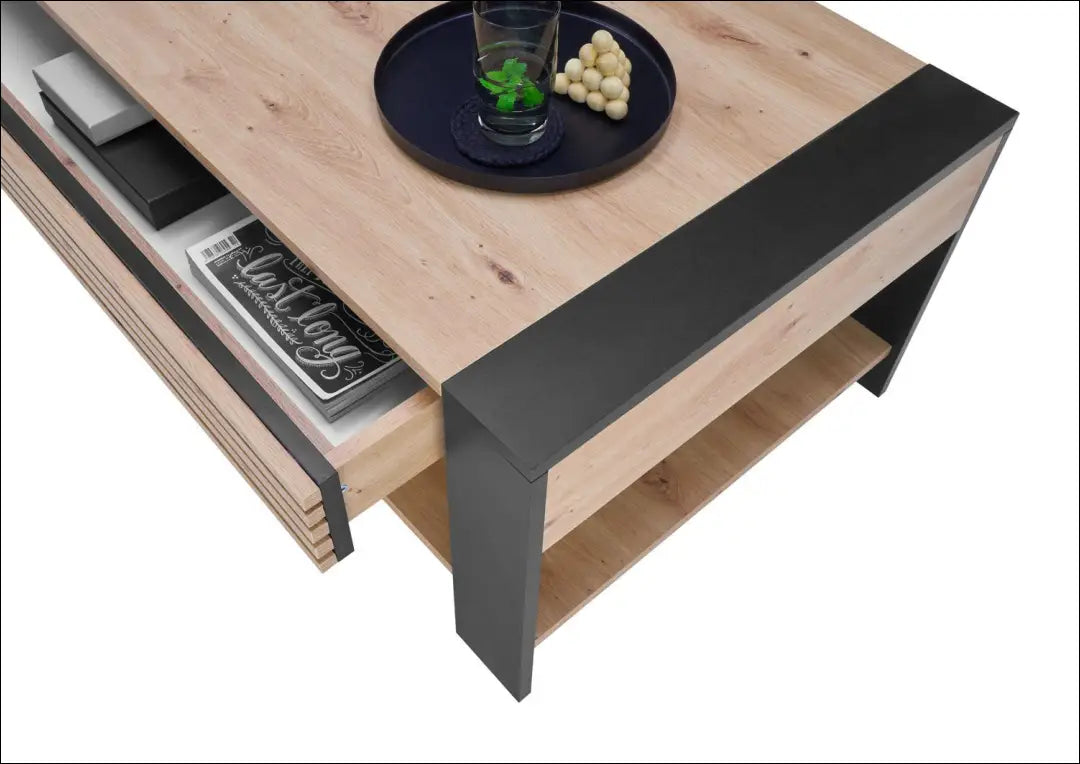Kavos staliukas SI2368 - €99 Save 65% 50-100, __label:Pristatymas 1-2 d.d., color-juoda, color-ruda, material-mdf