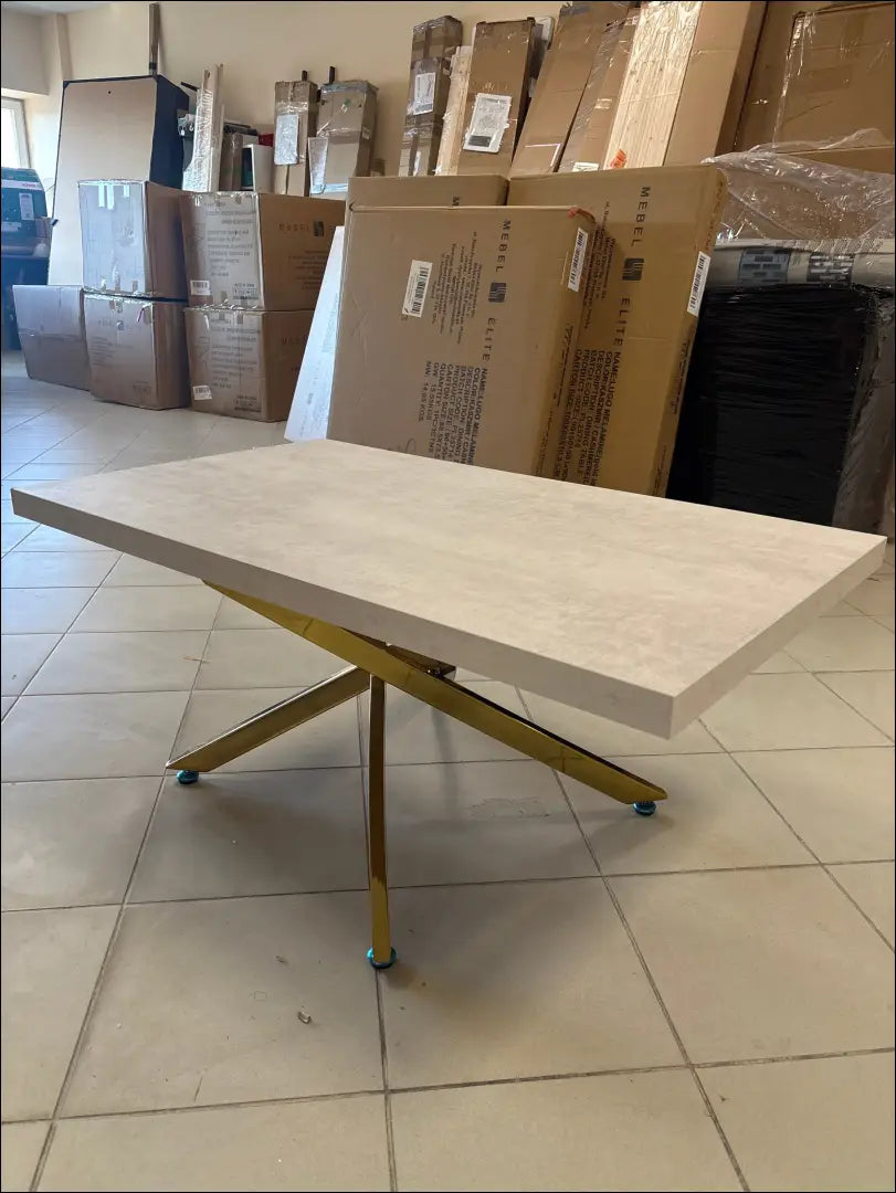 Kavos staliukas SI2410 - €40 Save 65% 25-50, __label:Pristatymas 1-2 d.d., color-auksine, color-pilka, material-mediena