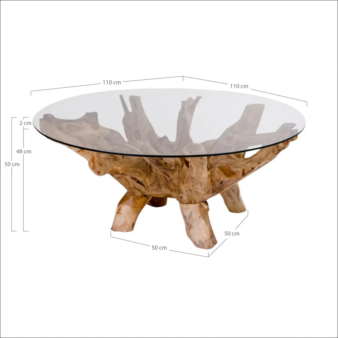 Kavos staliukas stiklinis natūralios kojos ø110x50 cm RD312 - €668 Save 15% Coffee tables, Natūrali, nordic, under-25,
