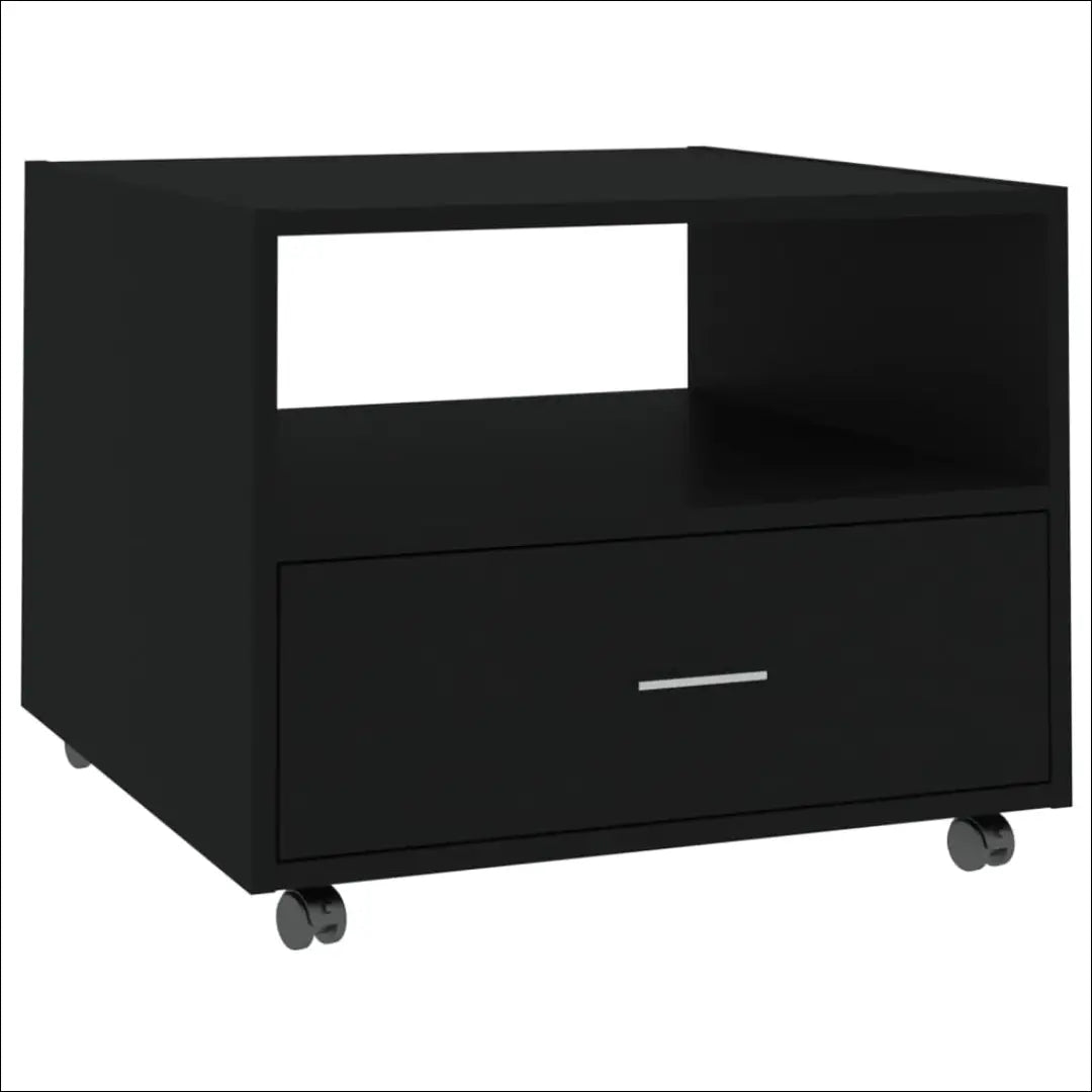 Kavos staliukas su ratukais SI1594 - €40 Save 50% 25-50, __label:Pristatymas 1-2 d.d., color-juoda, kavos-staliukai,