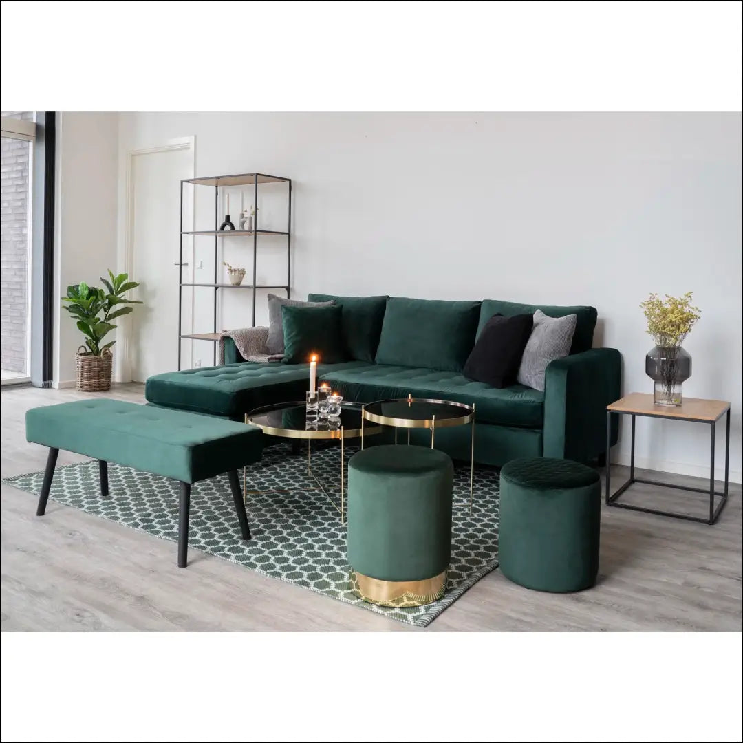 Kavos staliukas žalvario spalvos plienas su stiklu ø70x40cm RD319 - €114 Save 15% 100-200, Brass Look, Coffee tables,