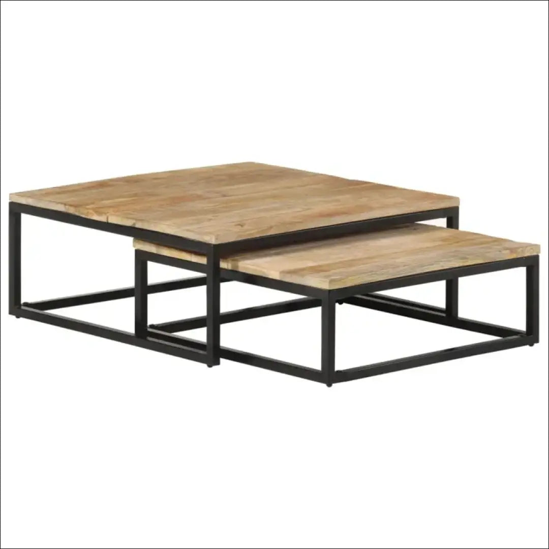 Kavos staliukų komplektas (2vnt) SI1325 - €65 Save 60% 50-100, __label:Pristatymas 1-2 d.d., color-juoda, color-ruda,