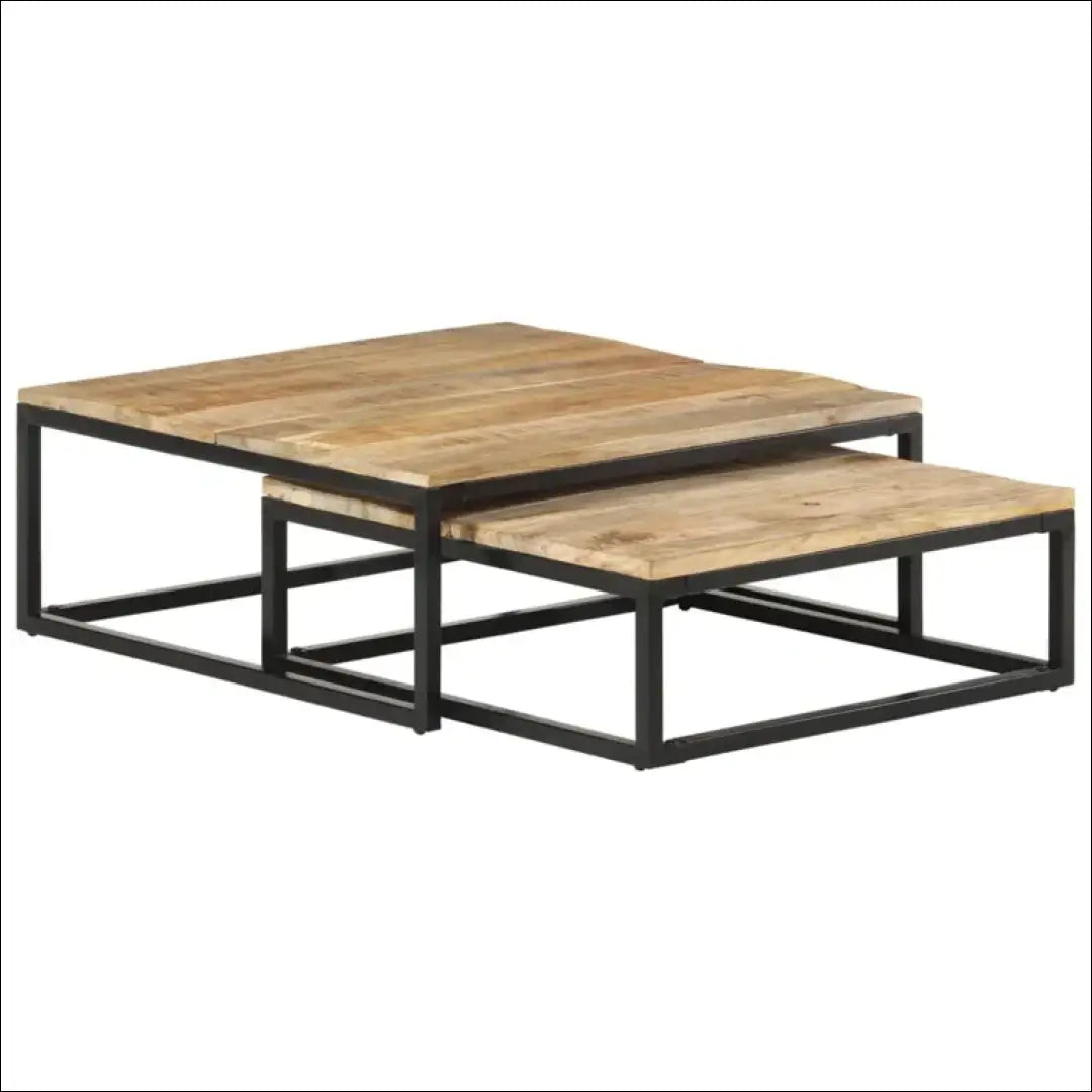 Kavos staliukų komplektas (2vnt) SI1325 - €65 Save 60% 50-100, __label:Pristatymas 1-2 d.d., color-juoda, color-ruda,