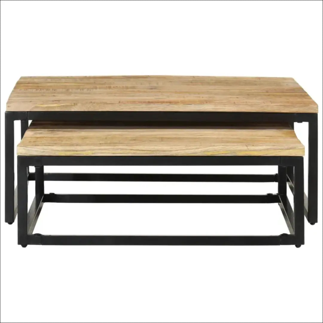Kavos staliukų komplektas (2vnt) SI1325 - €65 Save 60% 50-100, __label:Pristatymas 1-2 d.d., color-juoda, color-ruda,