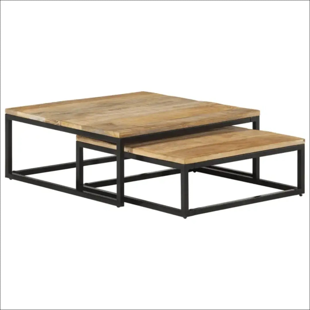 Kavos staliukų komplektas (2vnt) SI1325 - €65 Save 60% 50-100, __label:Pristatymas 1-2 d.d., color-juoda, color-ruda,