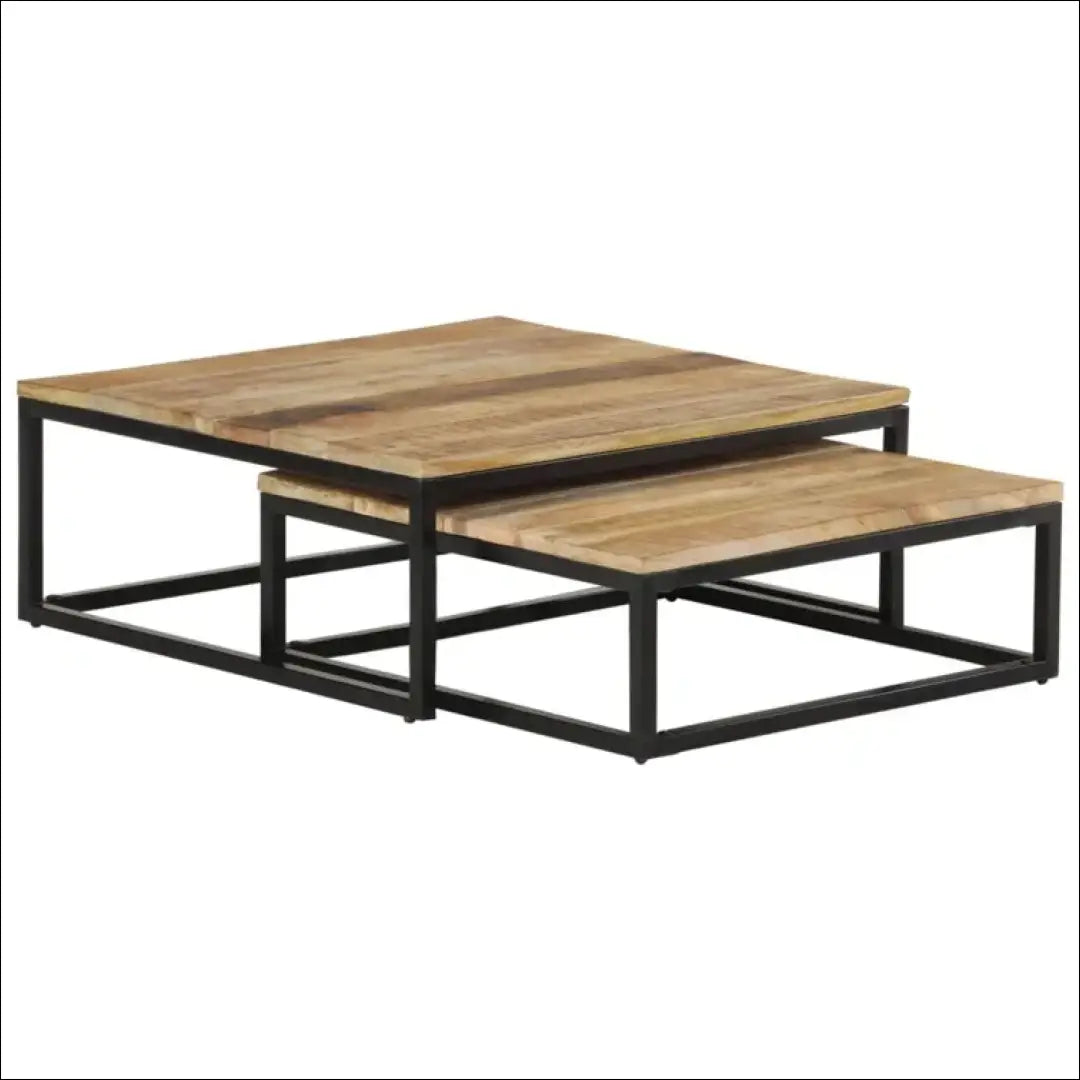 Kavos staliukų komplektas (2vnt) SI1325 - €65 Save 60% 50-100, __label:Pristatymas 1-2 d.d., color-juoda, color-ruda,