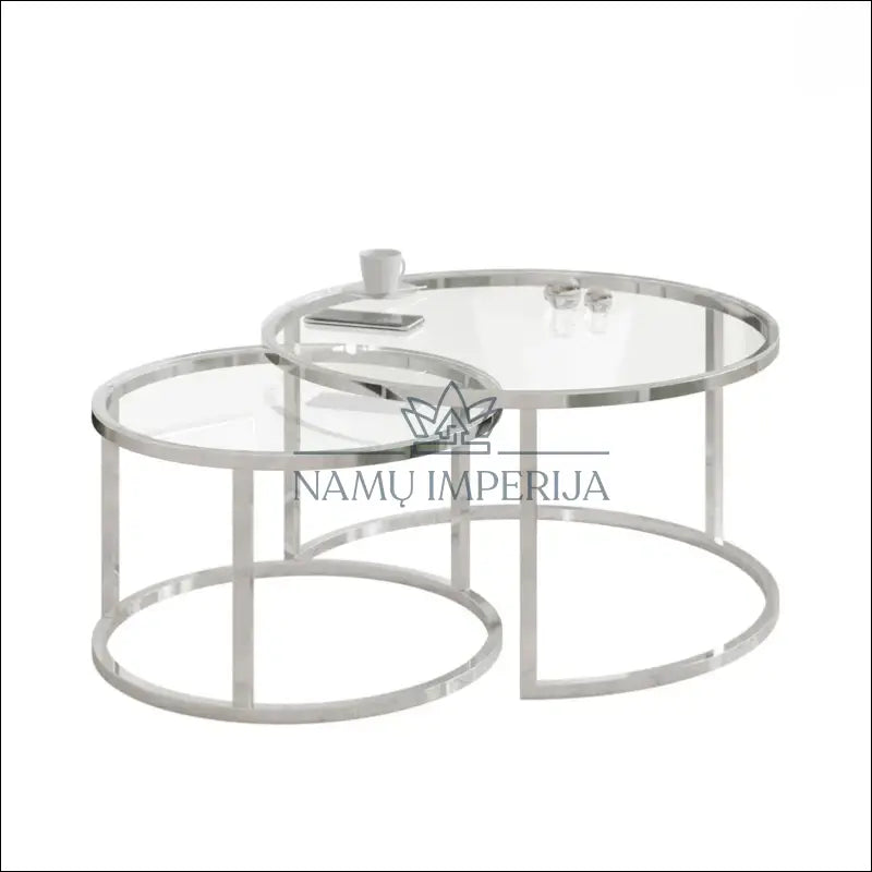 Kavos staliukų komplektas (2vnt) SI1650 - €114 Save 50% 100-200, __label:Pristatymas 1-2 d.d., color-sidabrine,