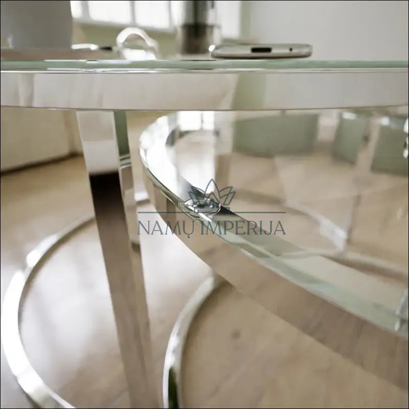 Kavos staliukų komplektas (2vnt) SI1650 - €114 Save 50% 100-200, __label:Pristatymas 1-2 d.d., color-sidabrine,