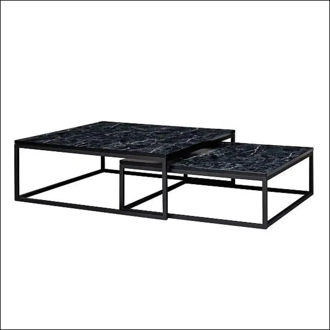 Kavos staliukų komplektas (2vnt) SI1915 - €144 Save 50% 100-200, __label:Pristatymas 1-2 d.d., color-juoda,