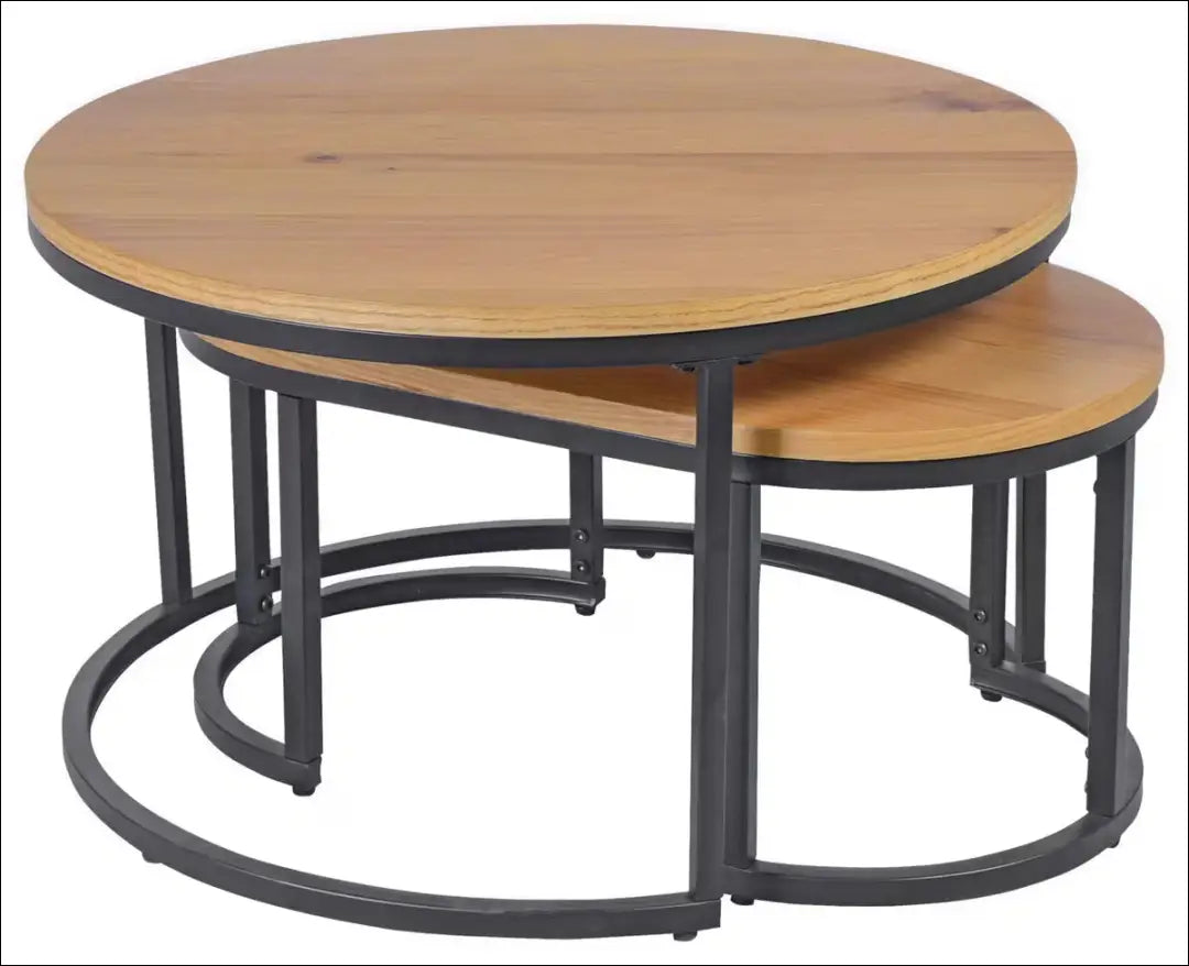 Kavos staliukų komplektas (2vnt) SI2191 - €109 Save 50% 100-200, __label:Pristatymas 1-2 d.d., color-juoda, color-ruda,