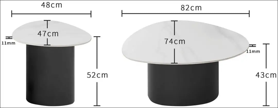 Kavos staliukų komplektas (2vnt) SI2270 - €160 Save 50% 100-200, __label:Pristatymas 1-2 d.d., color-balta,