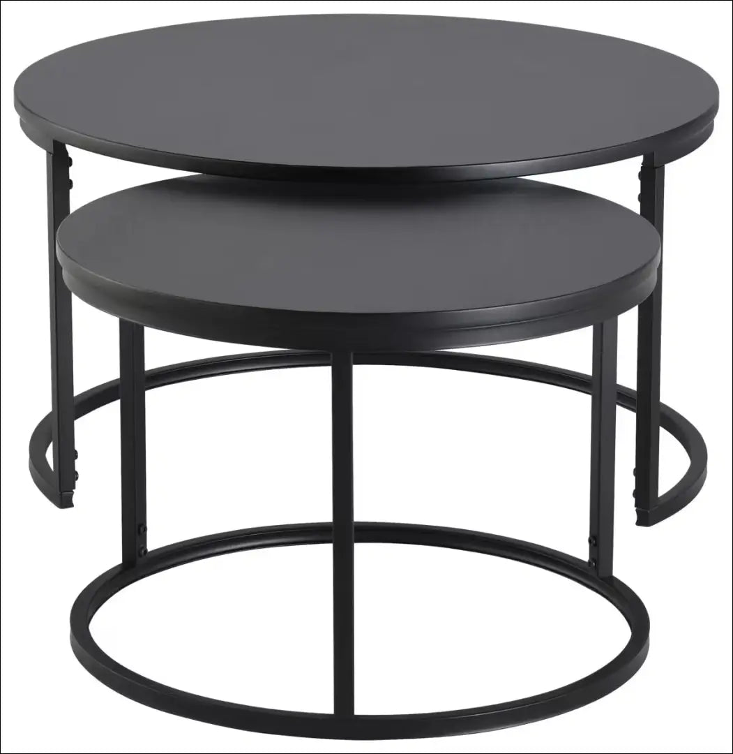 Kavos staliukų komplektas (2vnt) SI2441 - €81 Save 50% 50-100, __label:Pristatymas 1-2 d.d., color-juoda,