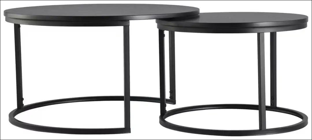 Kavos staliukų komplektas (2vnt) SI2441 - €81 Save 50% 50-100, __label:Pristatymas 1-2 d.d., color-juoda,