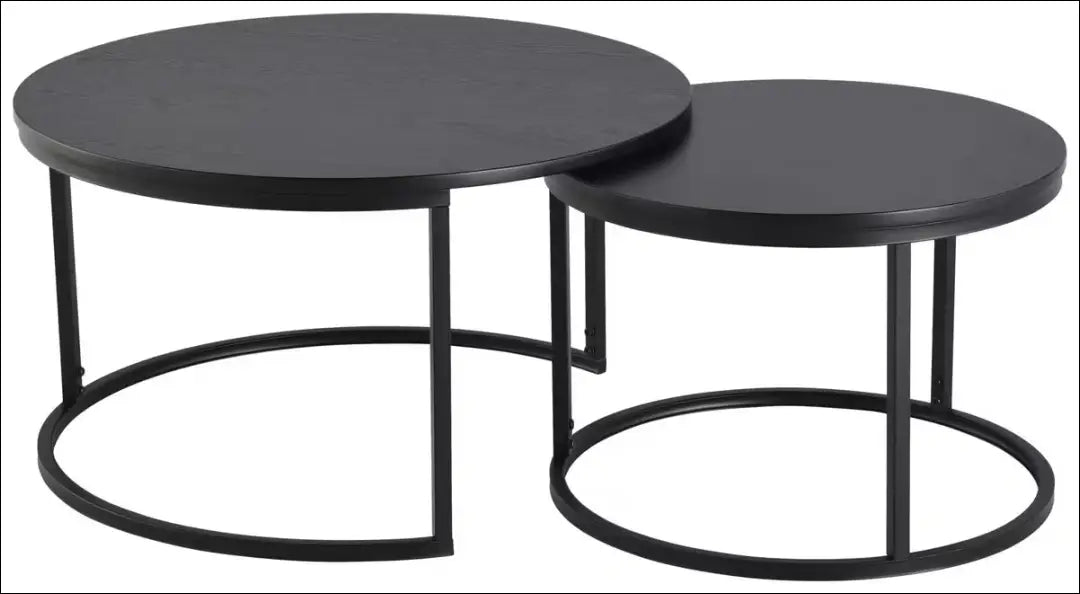 Kavos staliukų komplektas (2vnt) SI2441 - €81 Save 50% 50-100, __label:Pristatymas 1-2 d.d., color-juoda,