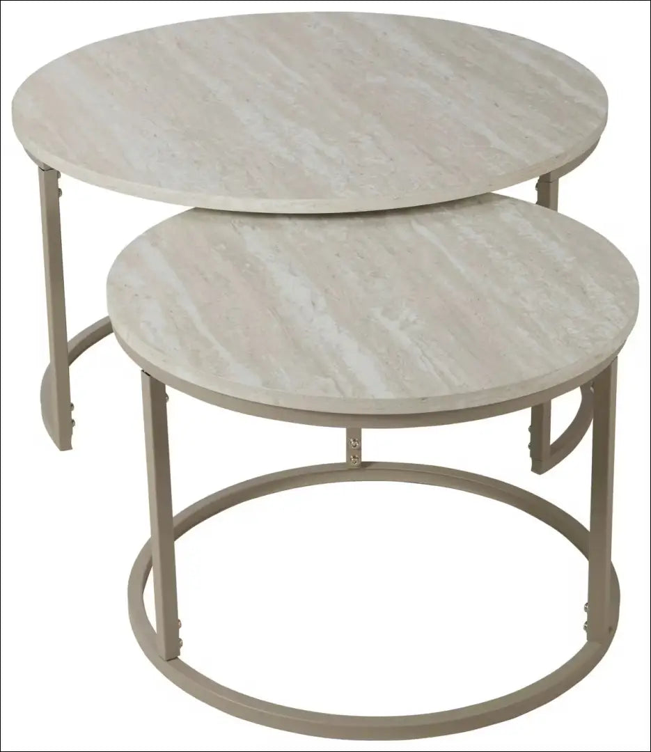 Kavos staliukų komplektas (2vnt) SI2492 - €80 Save 50% 50-100, __label:Pristatymas 1-2 d.d., color-smelio,