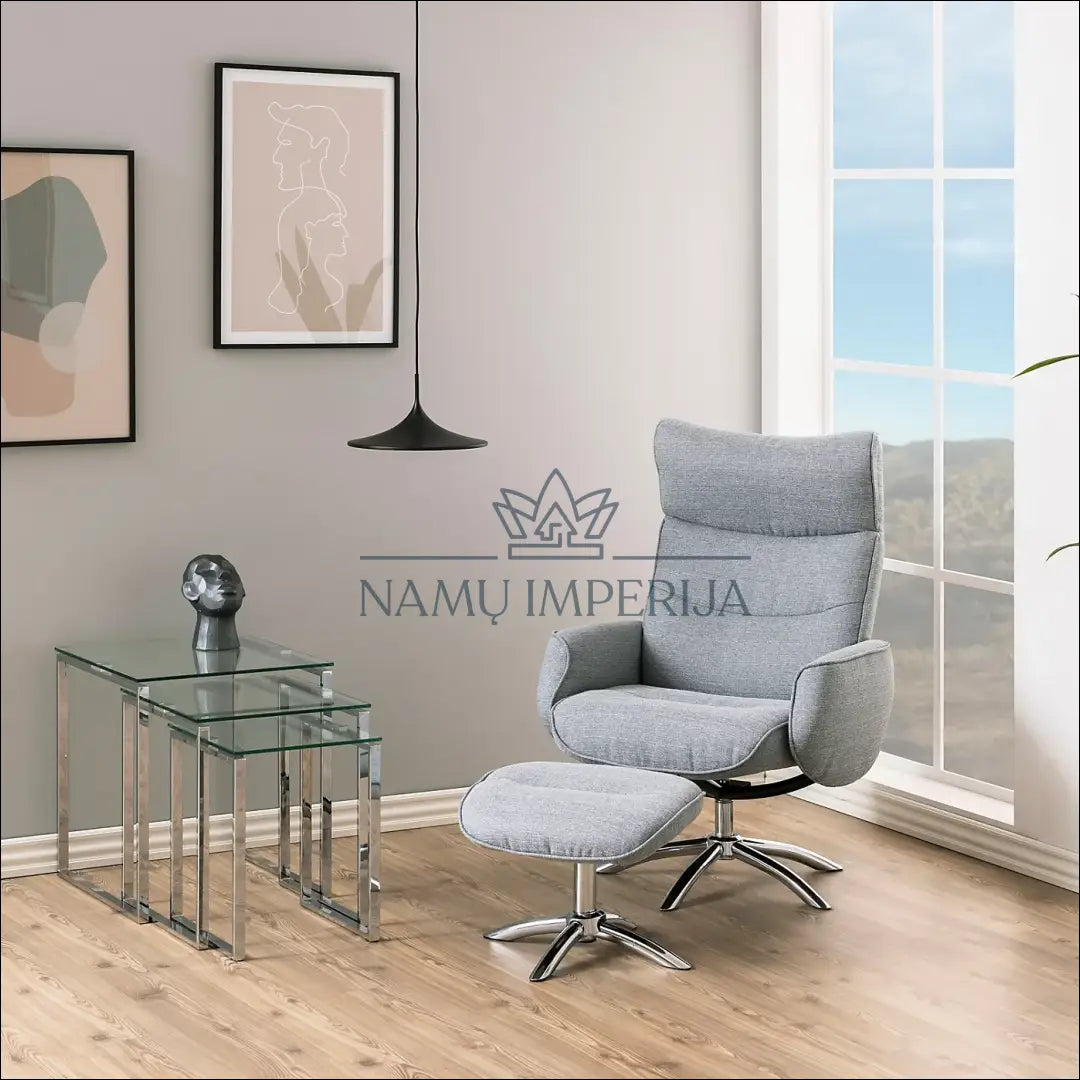 Kavos staliukų komplektas (3vnt) SI1903 - €134 Save 50% 100-200, __label:Pristatymas 1-2 d.d., color-sidabrine,