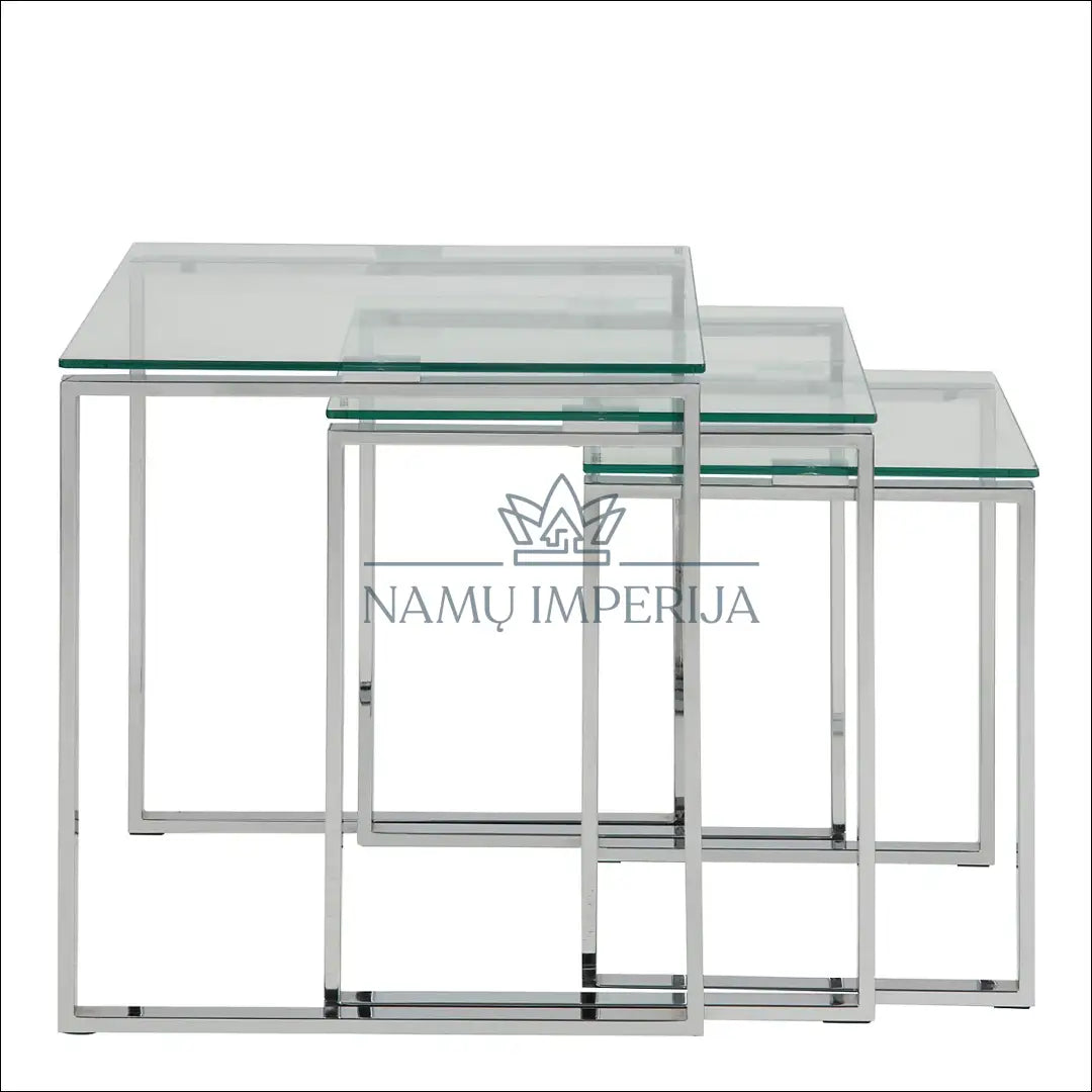 Kavos staliukų komplektas (3vnt) SI1903 - €134 Save 50% 100-200, __label:Pristatymas 1-2 d.d., color-sidabrine,