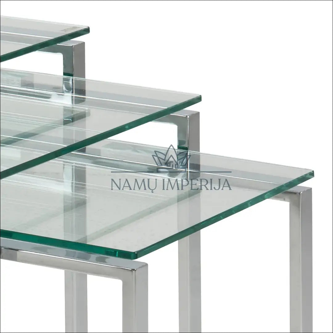 Kavos staliukų komplektas (3vnt) SI1903 - €134 Save 50% 100-200, __label:Pristatymas 1-2 d.d., color-sidabrine,
