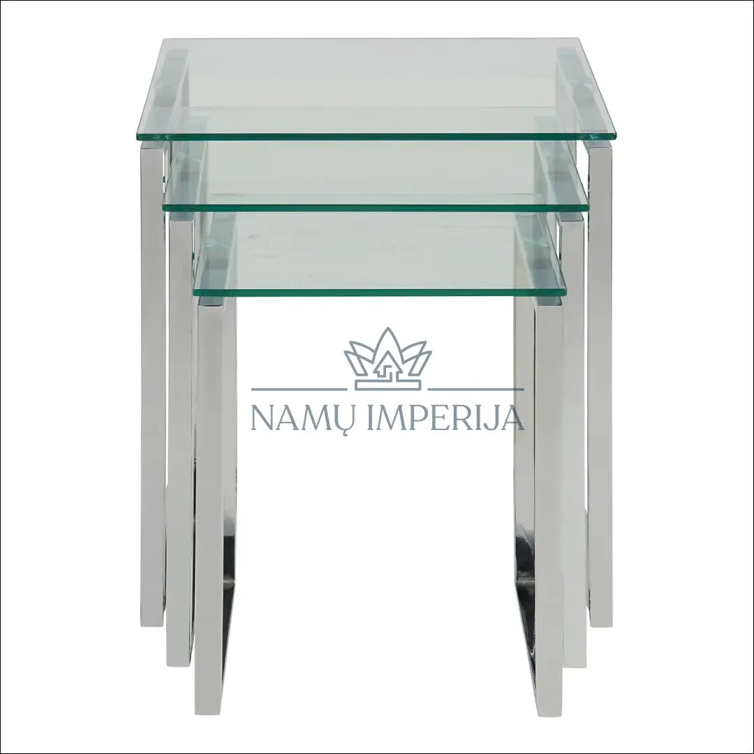 Kavos staliukų komplektas (3vnt) SI1903 - €134 Save 50% 100-200, __label:Pristatymas 1-2 d.d., color-sidabrine,