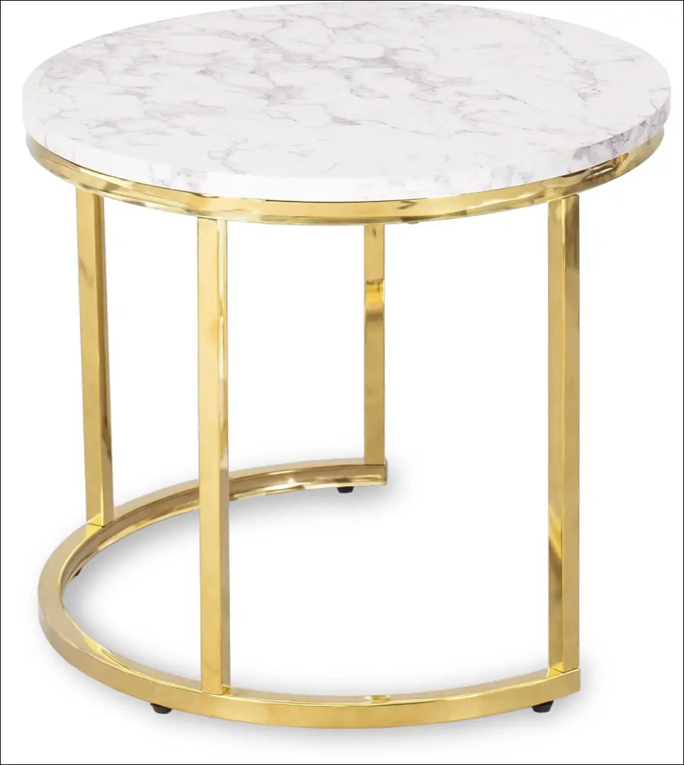 Kavos staliukų rinkinys iš MDF auksinės spalvos / marmuro TE080 - €130 Save 15% 100-200, __label:Pristatymas 5-14 d.d.,