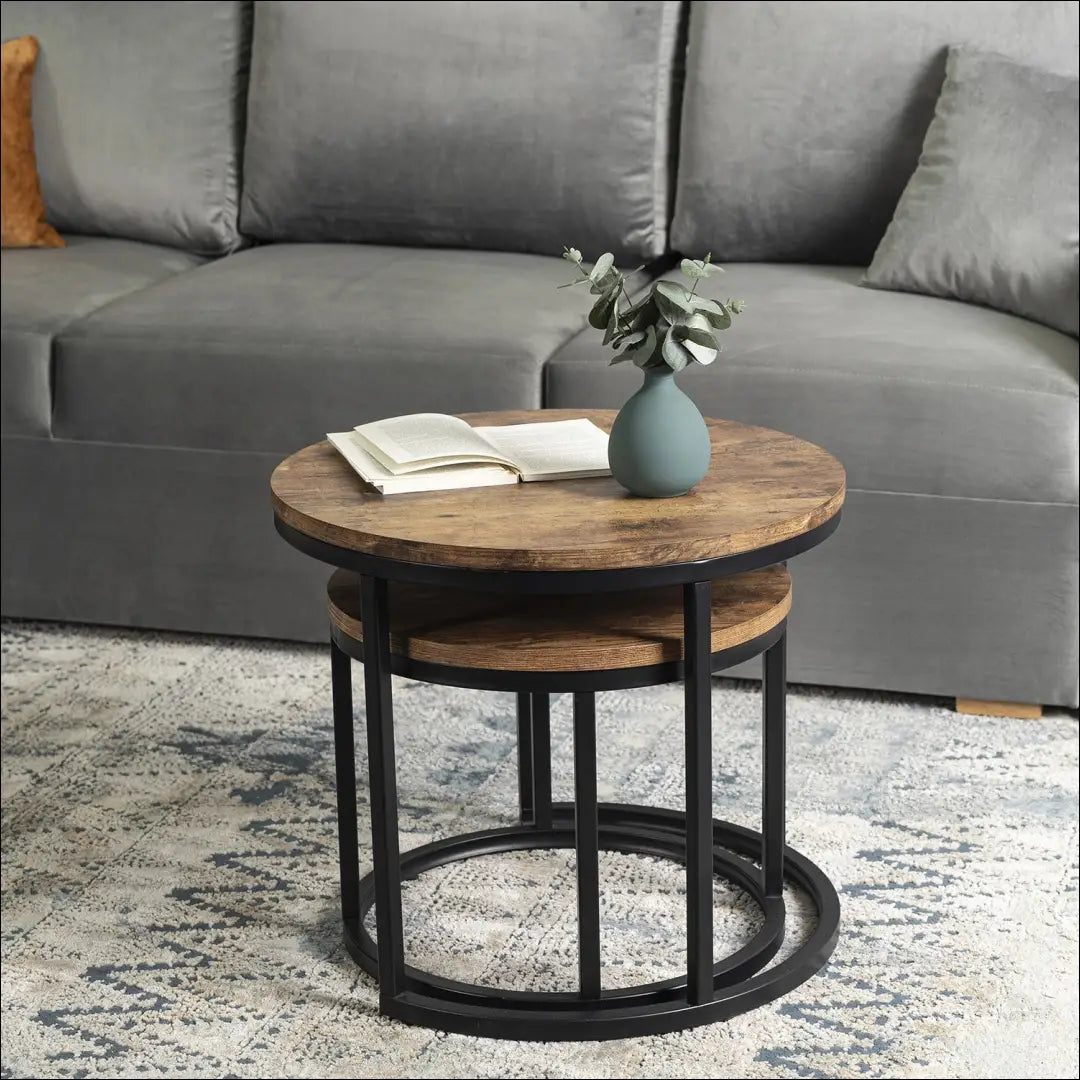 Kavos staliukų rinkinys iš MDF ąžuolo spalvos TE081 - €82 Save 15% 50-100, __label:Pristatymas 5-14 d.d., elite,