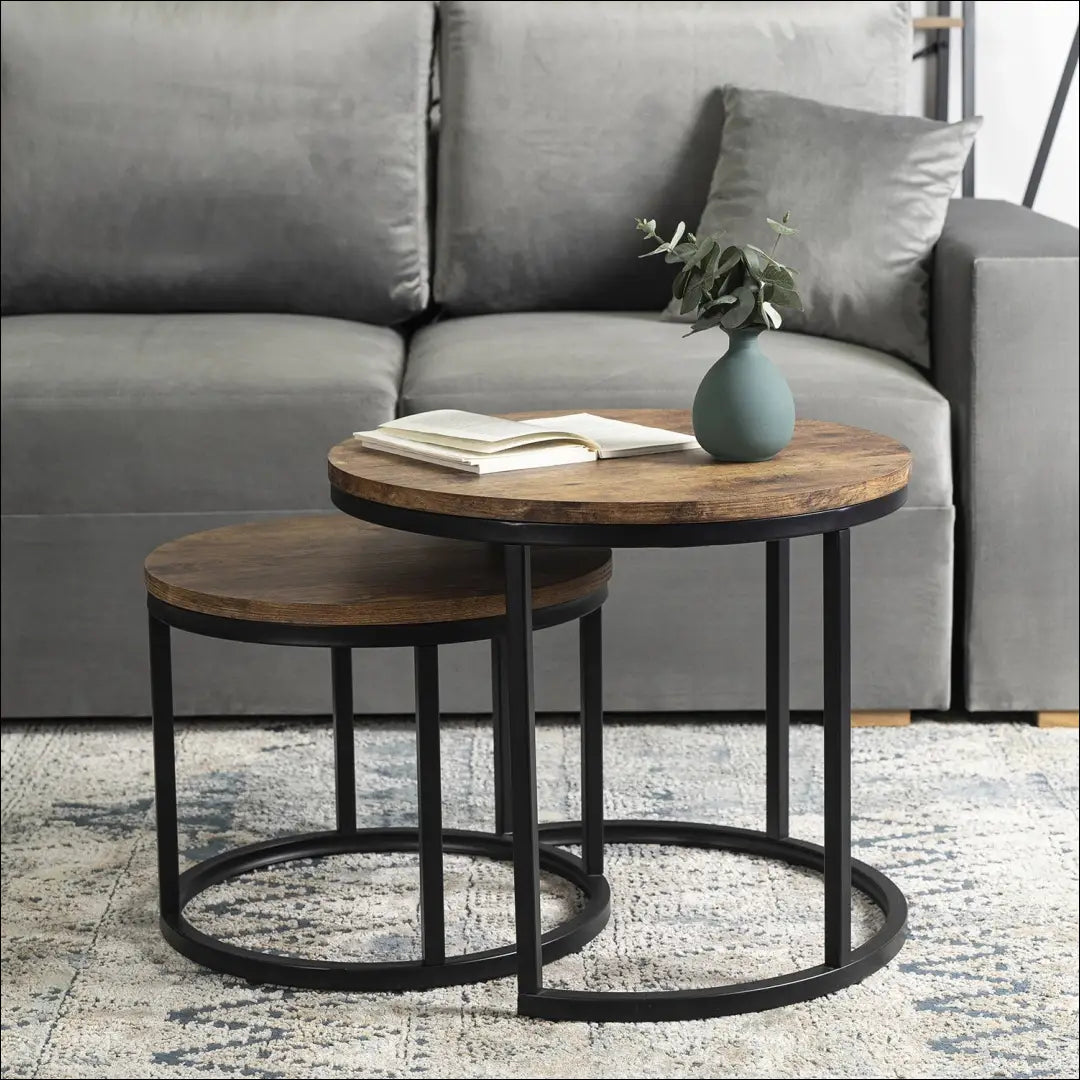 Kavos staliukų rinkinys iš MDF ąžuolo spalvos TE081 - €82 Save 15% 50-100, __label:Pristatymas 5-14 d.d., elite,