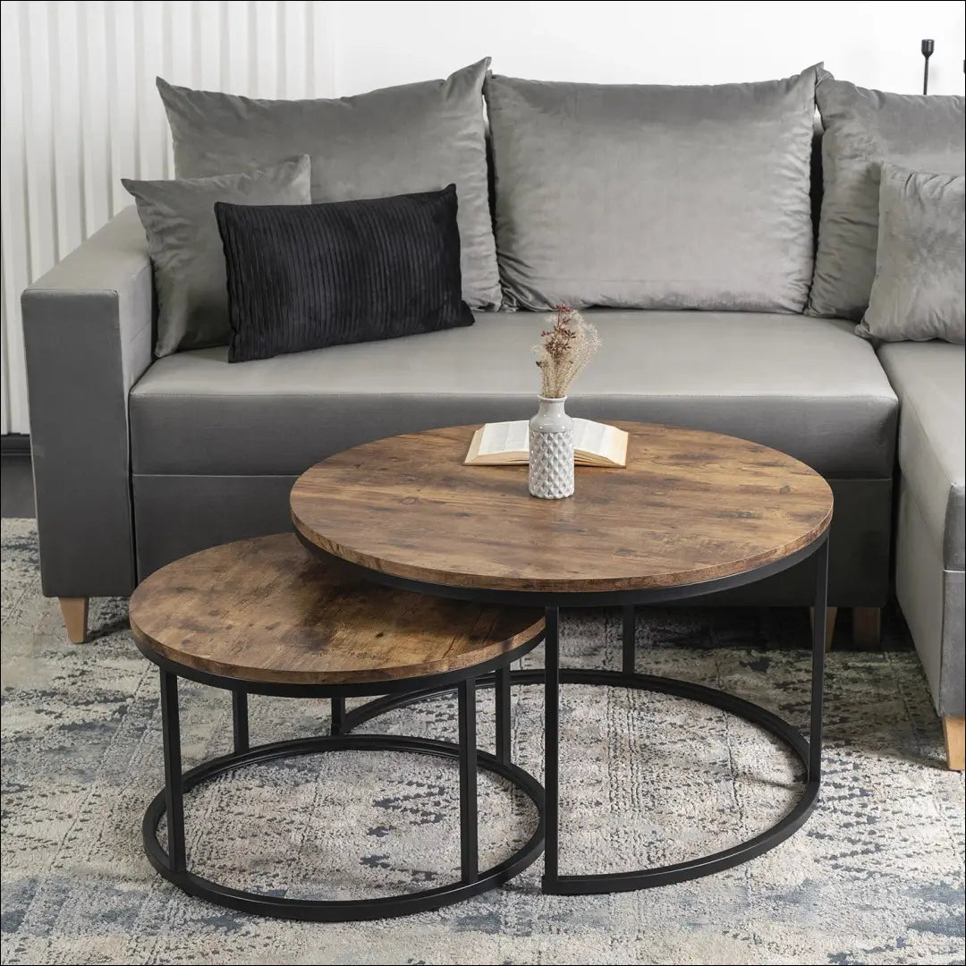 Kavos staliukų rinkinys iš MDF ąžuolo spalvos TE128 - €114 Save 15% 100-200, __label:Pristatymas 5-14 d.d., elite,