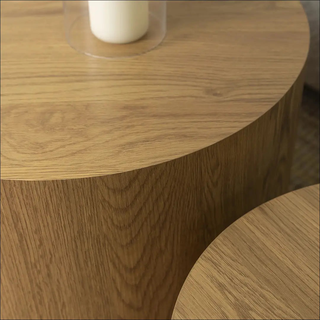 Kavos staliukų rinkinys iš MDF ąžuolo spalvos TE280 - €130 Save 15% 100-200, __label:Pristatymas 5-14 d.d., elite,