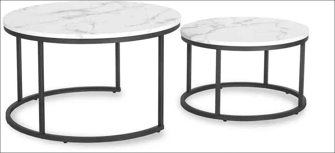 Kavos staliukų rinkinys iš MDF baltos spalvos / marmuro TE126 - €111 Save 15% 100-200, __label:Pristatymas 5-14 d.d.,