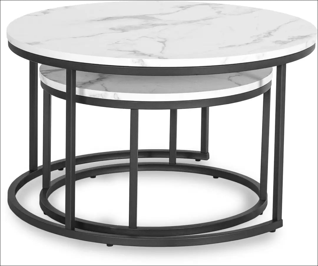 Kavos staliukų rinkinys iš MDF baltos spalvos / marmuro TE126 - €111 Save 15% 100-200, __label:Pristatymas 5-14 d.d.,