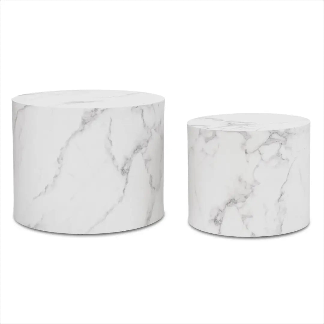 Kavos staliukų rinkinys iš MDF baltos spalvos / marmuro TE737 - €98 Save 15% 50-100, __label:Pristatymas 5-14 d.d.,