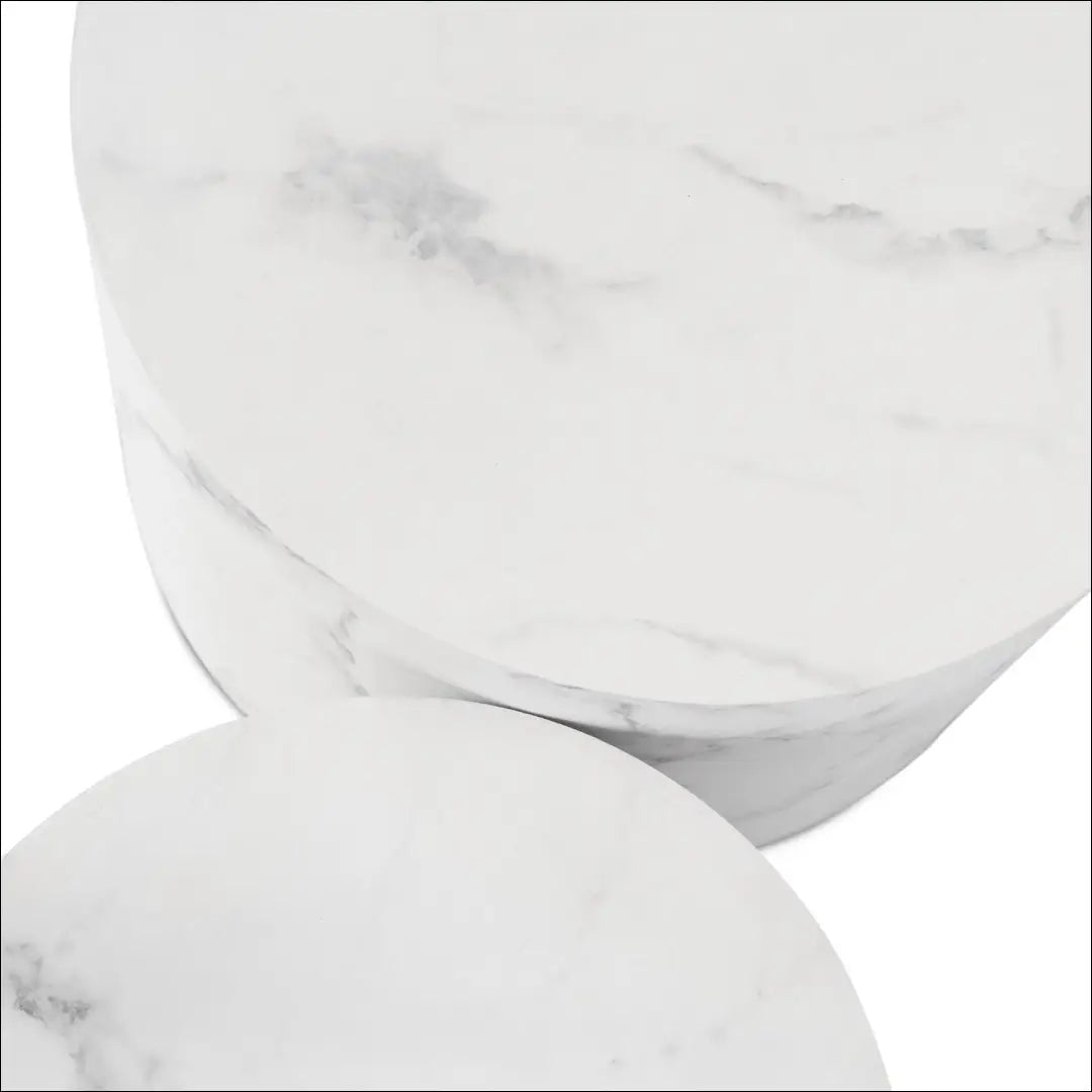 Kavos staliukų rinkinys iš MDF baltos spalvos / marmuro TE737 - €98 Save 15% 50-100, __label:Pristatymas 5-14 d.d.,
